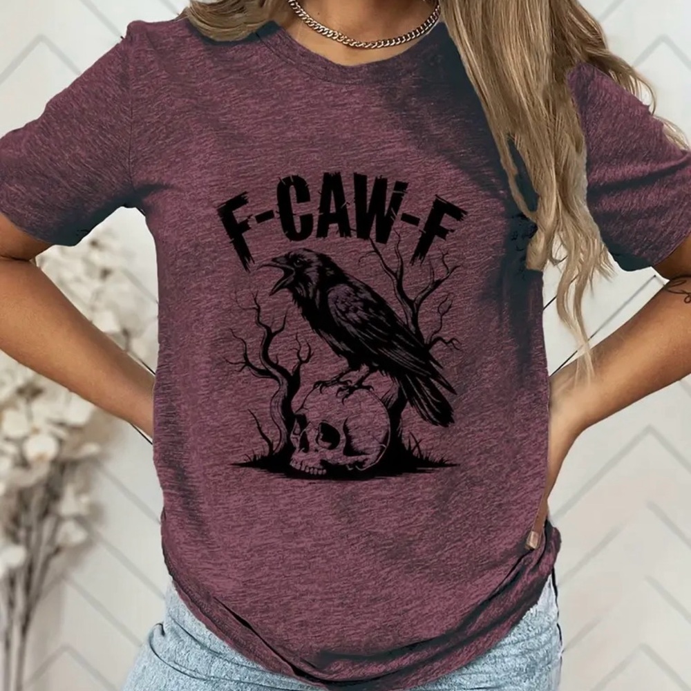 Purple Graphic Bird T-Shirt - Picture 1 of 2